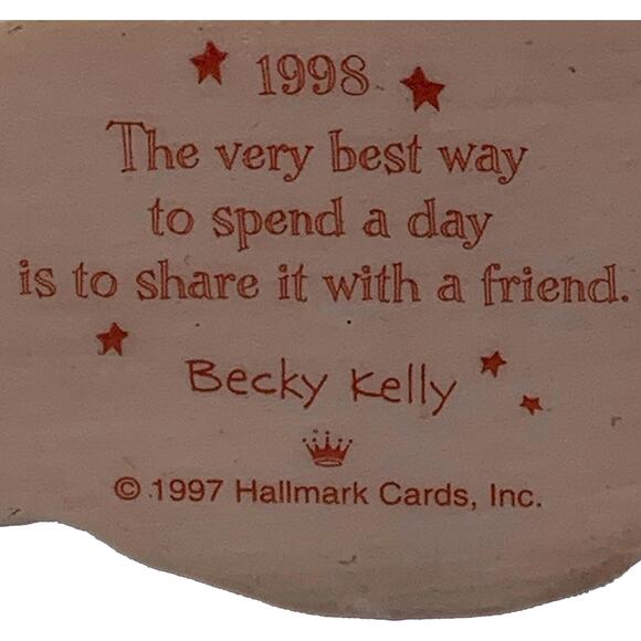 1998 Hallmark Becky Kelly SPECIAL FRIENDS World of Wishes Ornament in Mint Box - Picture 8 of 8